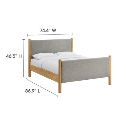 Maven King Size Fabric Upholstered Platform Bed