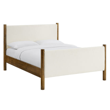 Maven King Size Boucle Upholstered Platform Bed