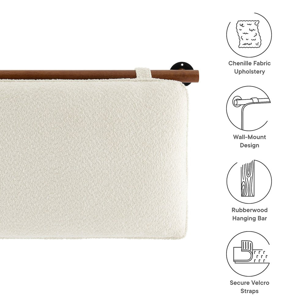 Anela Wall-Mounted Chenille Upholstered Full Headboard