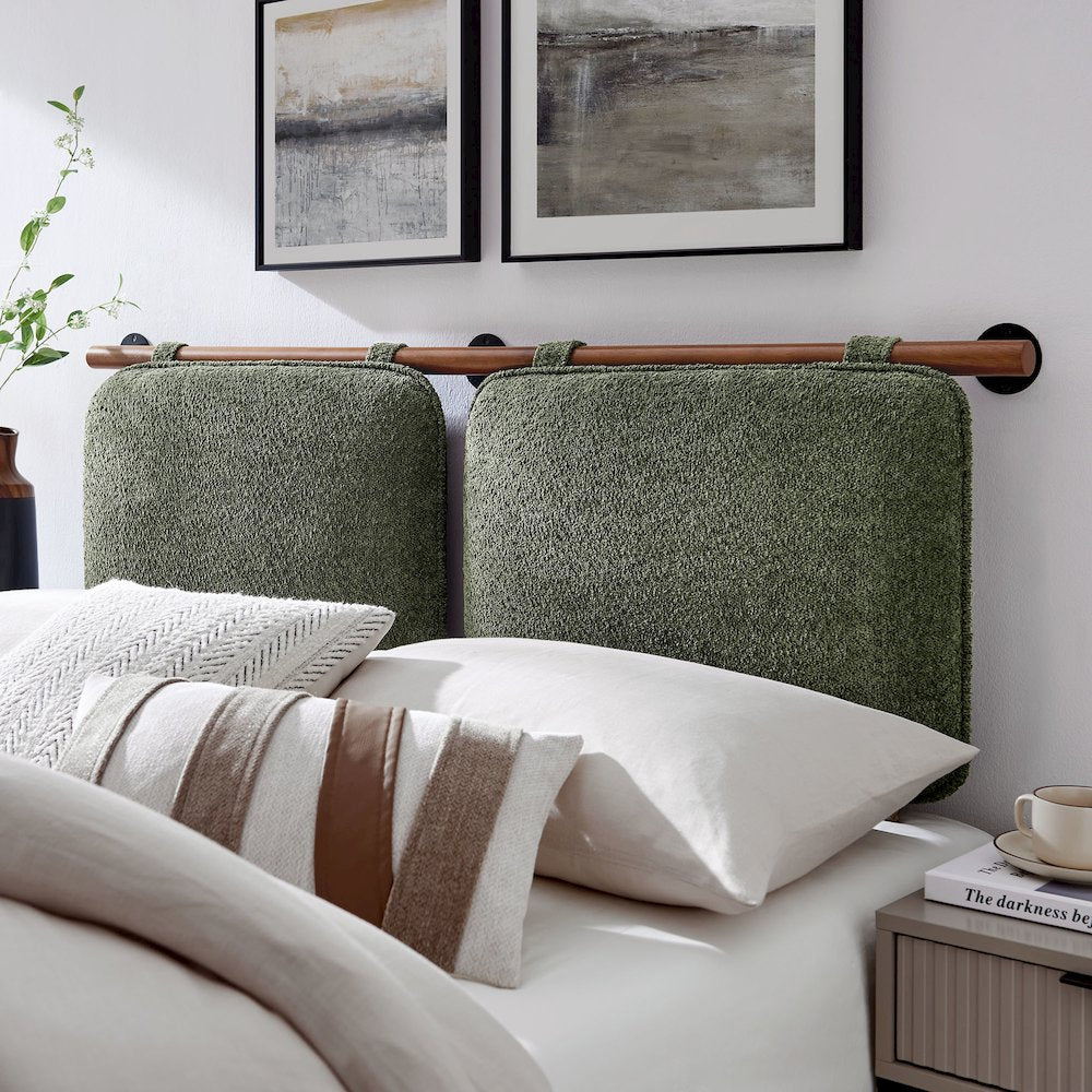 Anela Wall-Mounted Chenille Upholstered Queen Headboard