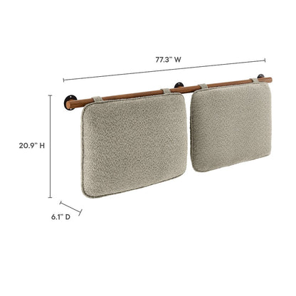 Anela Wall-Mounted Chenille Upholstered King Size Headboard