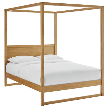 Alva Queen Wood Canopy Platform Bed