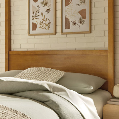 Alva Queen Wood Canopy Platform Bed