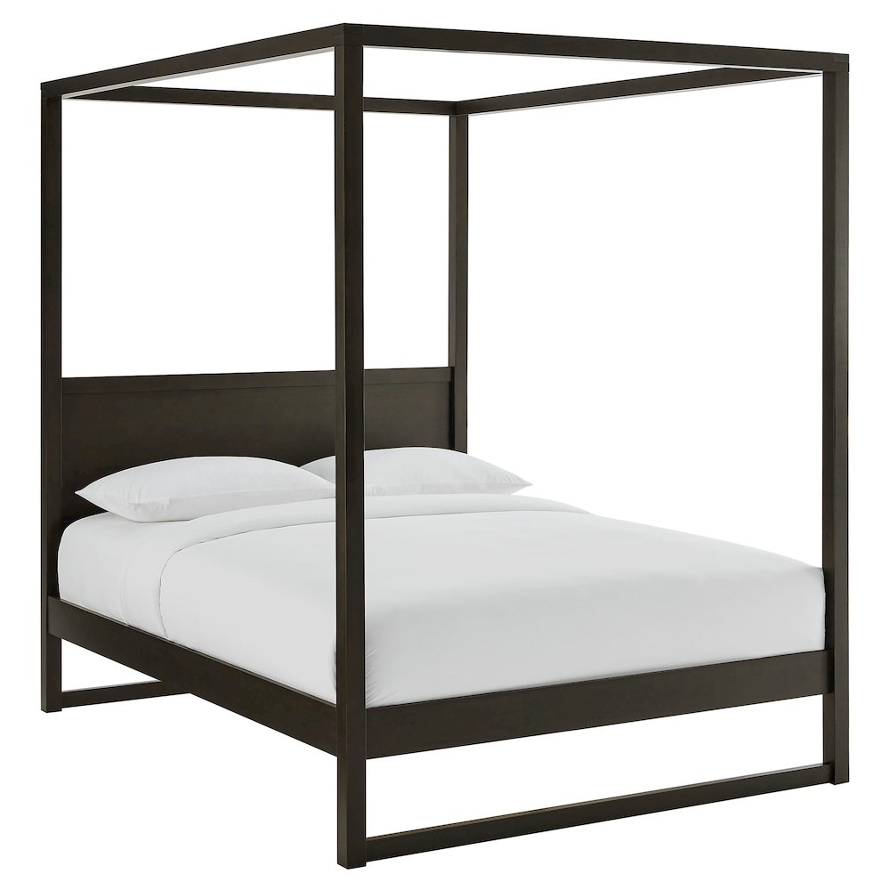 Alva King Wood Canopy Platform Bed