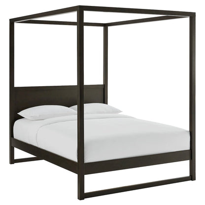 Alva King Wood Canopy Platform Bed