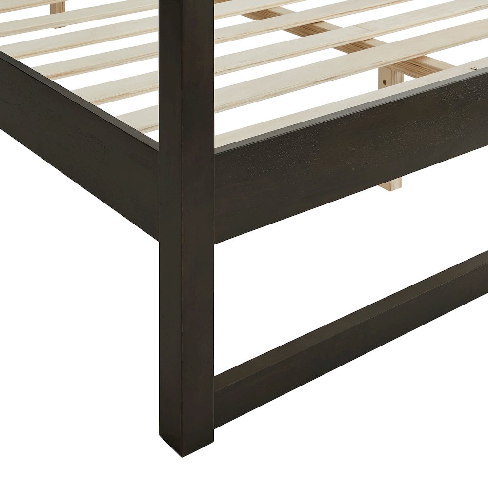 Alva King Wood Canopy Platform Bed