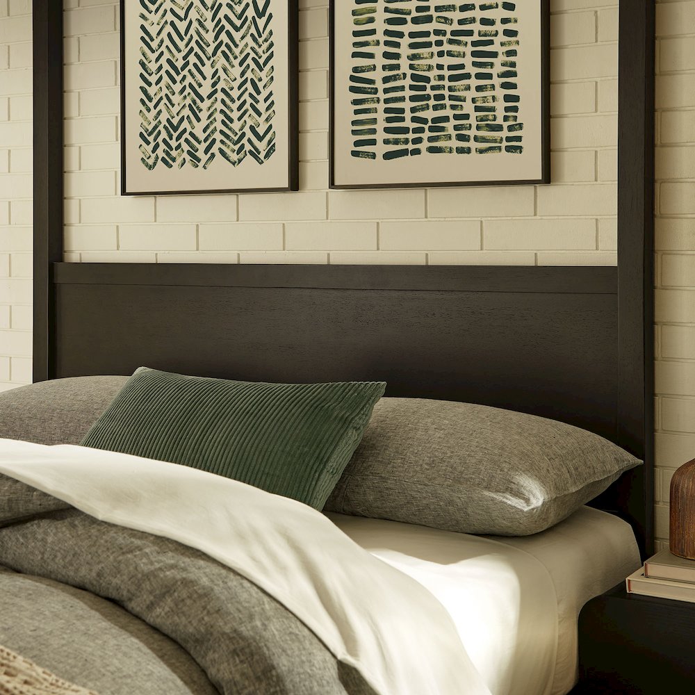 Alva King Wood Canopy Platform Bed