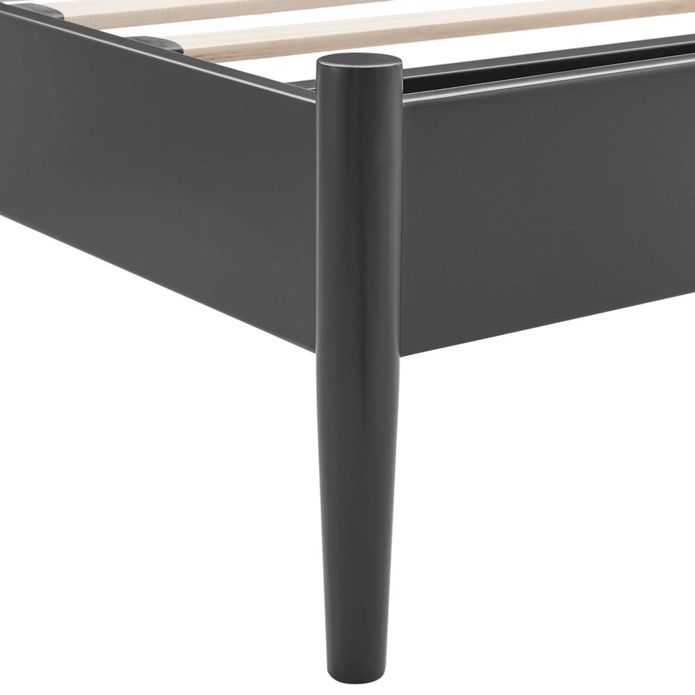 Adair Spindle Metal King Platform Bed - Charcoal