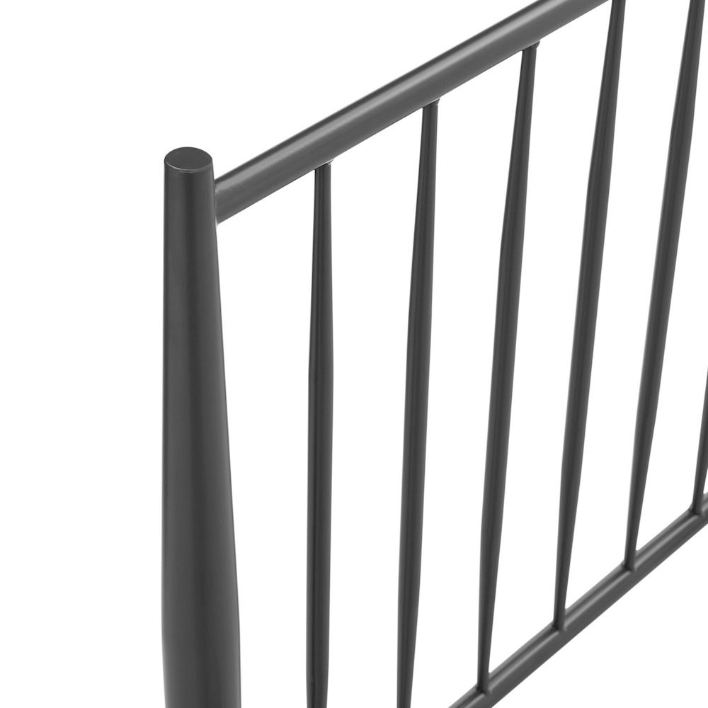 Adair Spindle Metal King Platform Bed - Charcoal