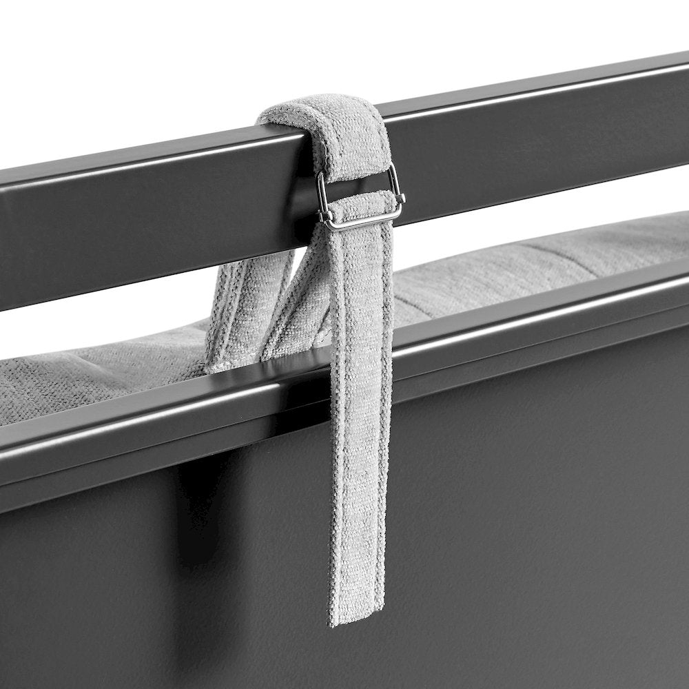 Marlowe 4-Poster Canopy Metal Queen Platform Bed - Charcoal