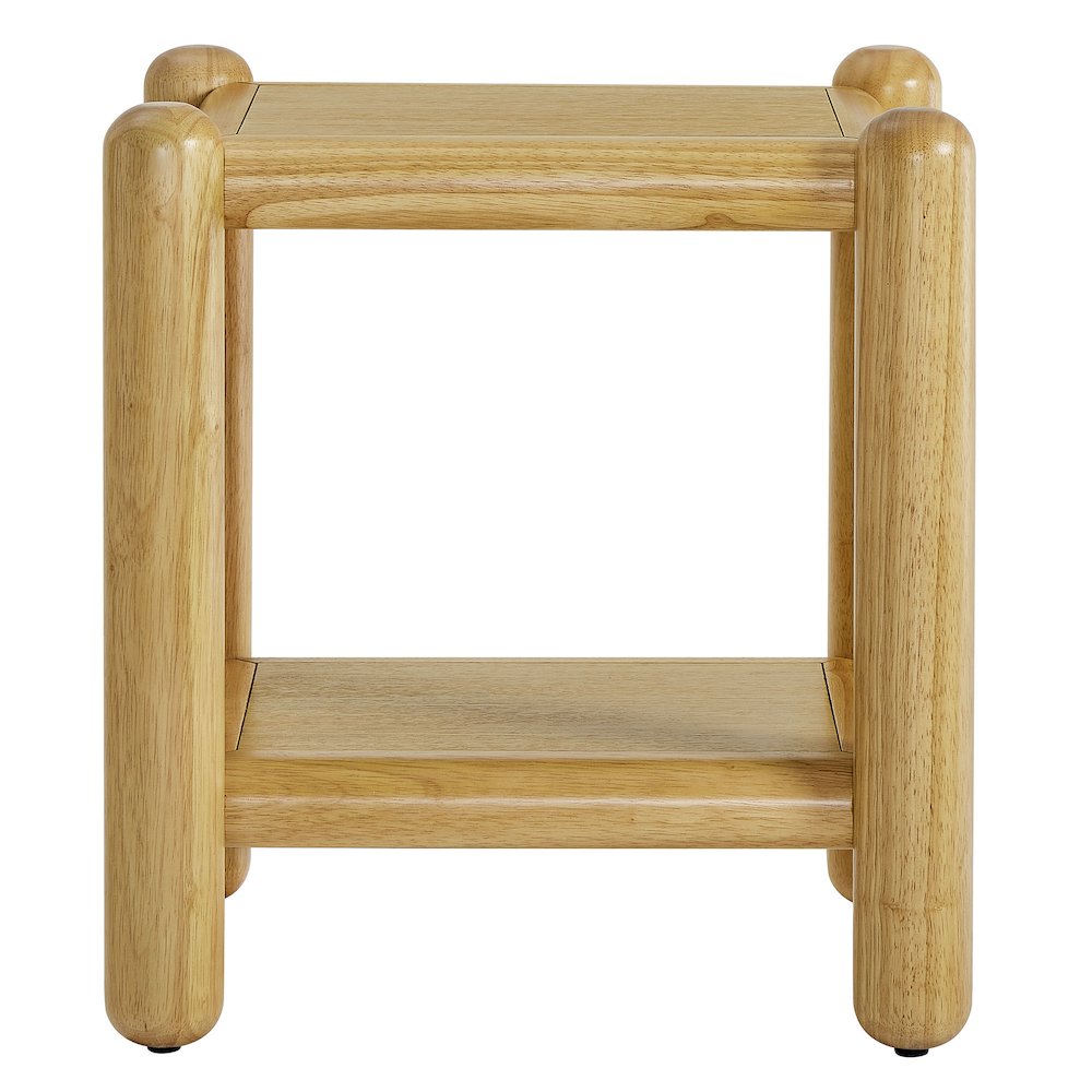 Arcus Rectangular 2-Tier Side Table - Oak