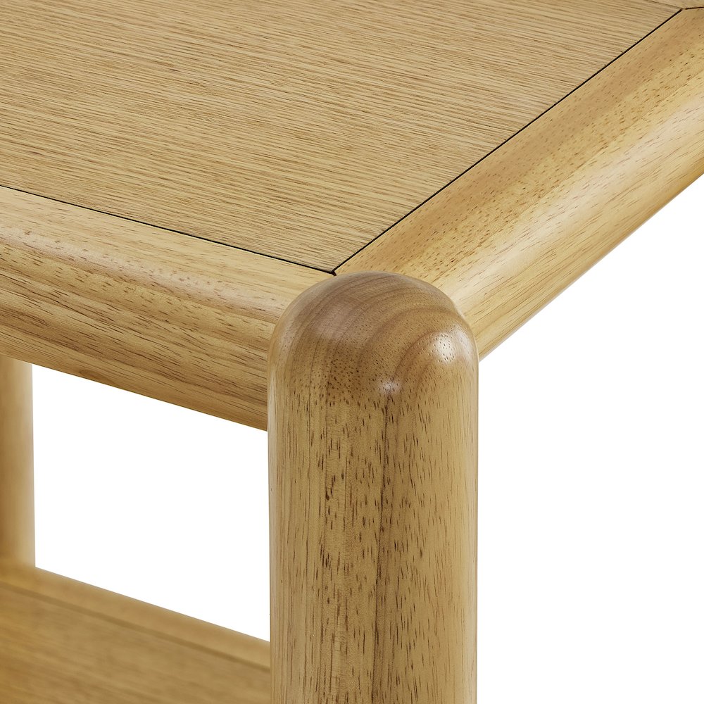 Arcus Rectangular 2-Tier Side Table - Oak