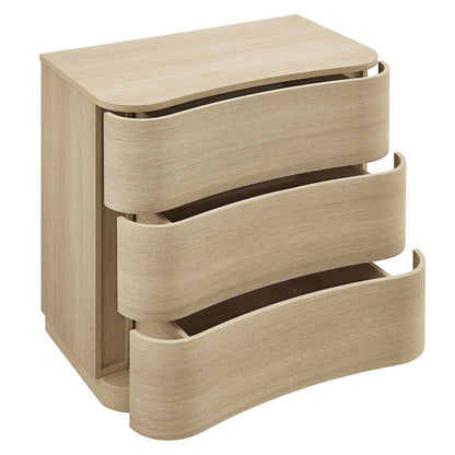 Mirae 3-Drawer Curved Compact Dresser