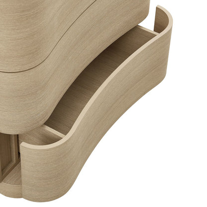 Mirae 3-Drawer Curved Compact Dresser