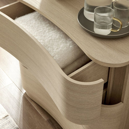 Mirae 3-Drawer Curved Compact Dresser