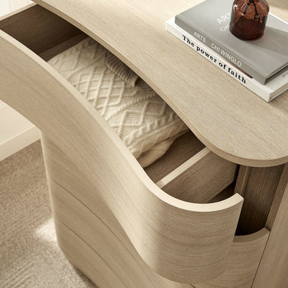 Mirae 5-Drawer Curved Dresser Chest of Drawers