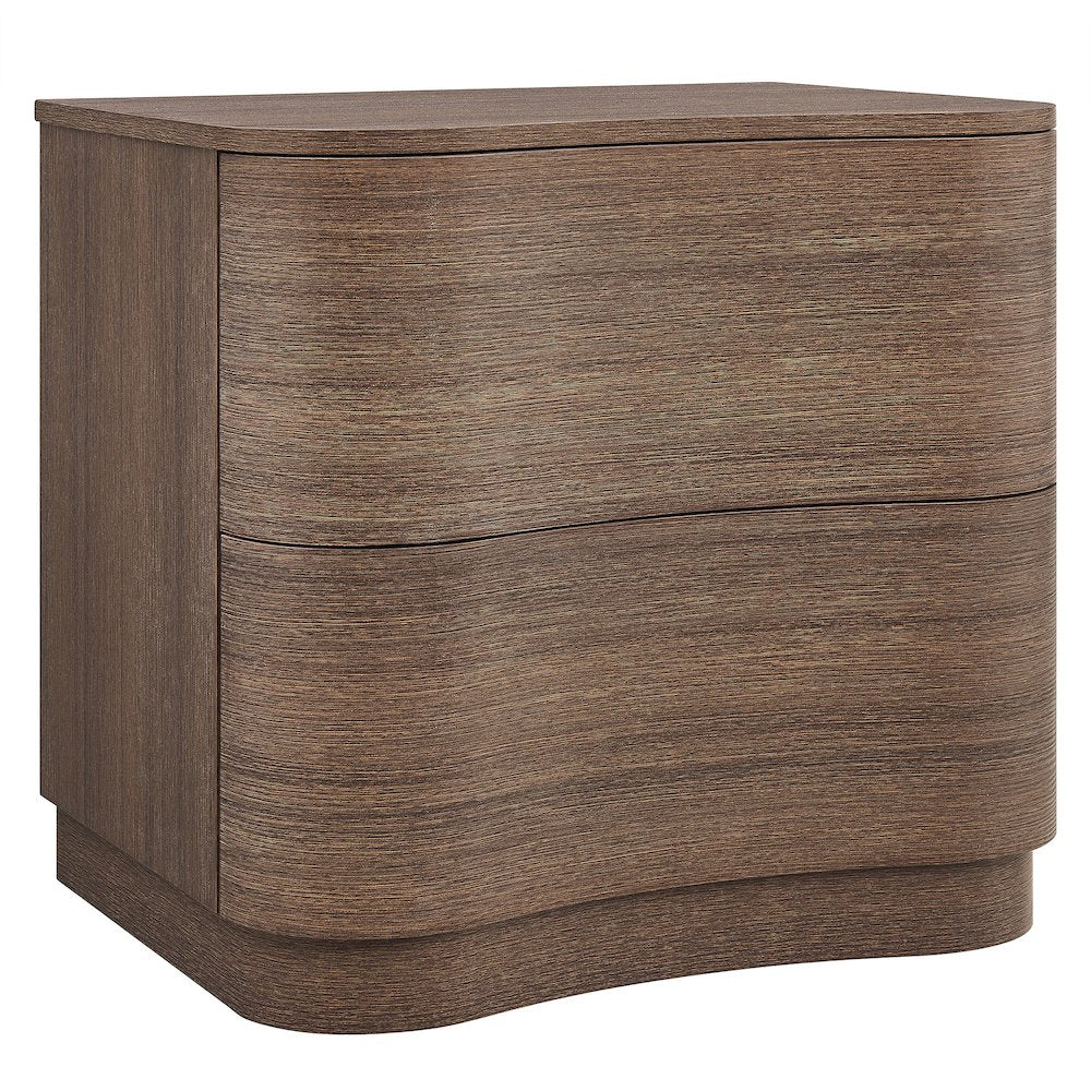 Mirae 2-Drawer Curved Nightstand
