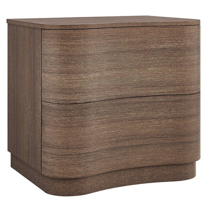 Mirae 2-Drawer Curved Nightstand