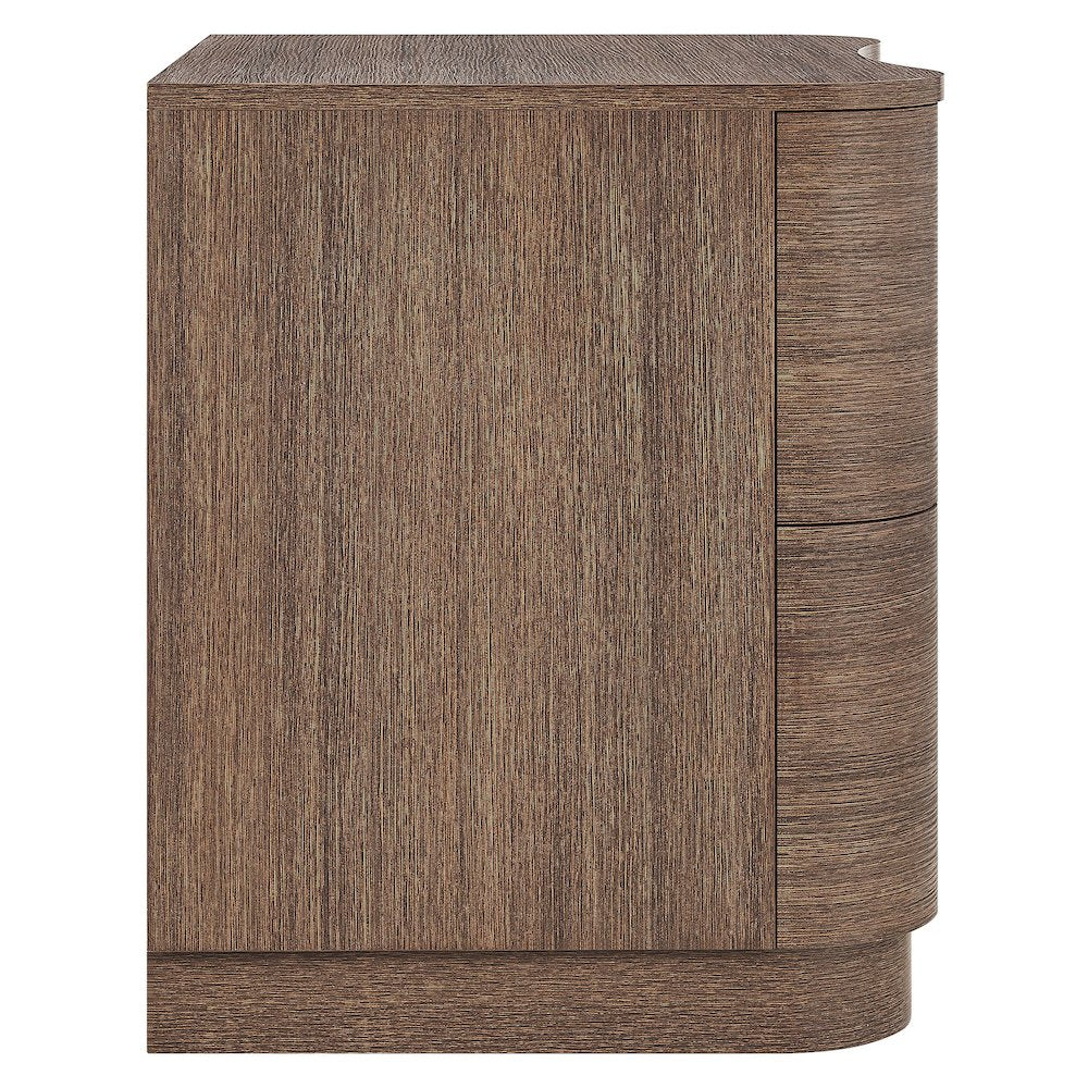 Mirae 2-Drawer Curved Nightstand