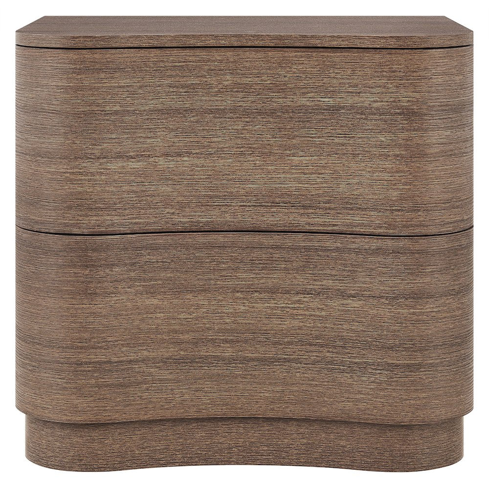 Mirae 2-Drawer Curved Nightstand