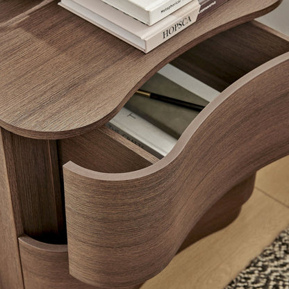 Mirae 2-Drawer Curved Nightstand