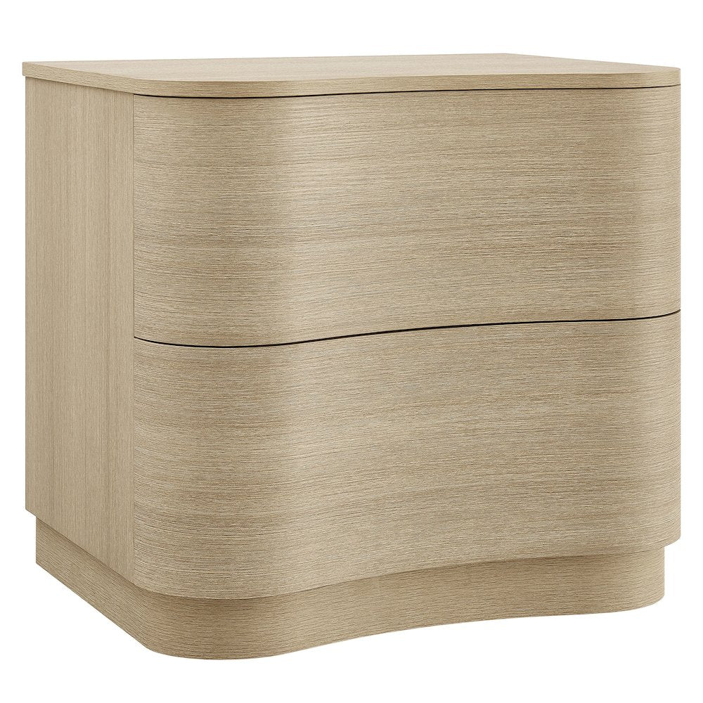 Mirae 2-Drawer Curved Nightstand
