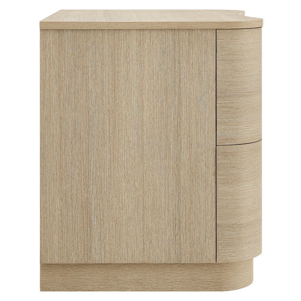 Mirae 2-Drawer Curved Nightstand
