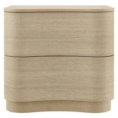 Mirae 2-Drawer Curved Nightstand