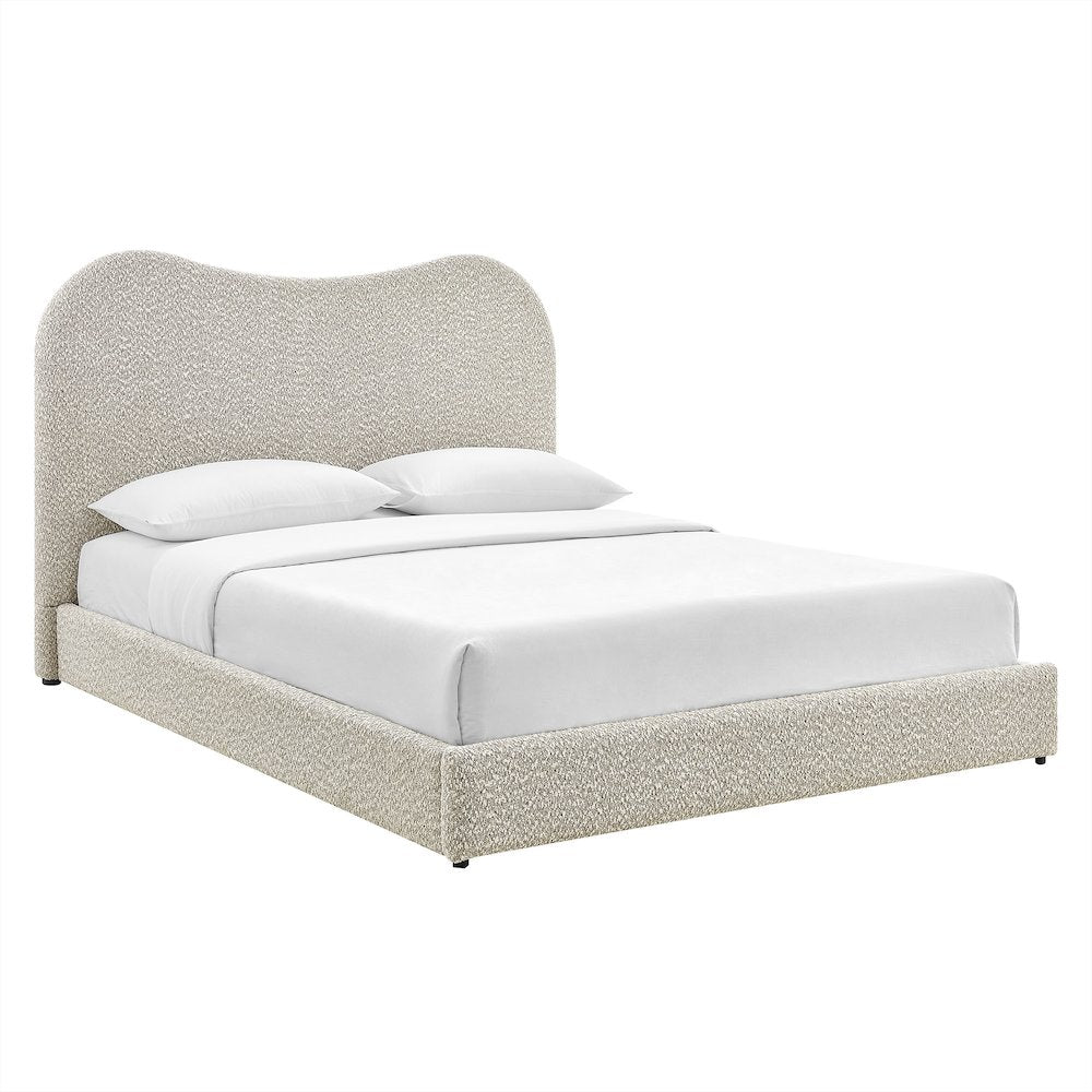 Seluna Boucle Queen Platform Bed