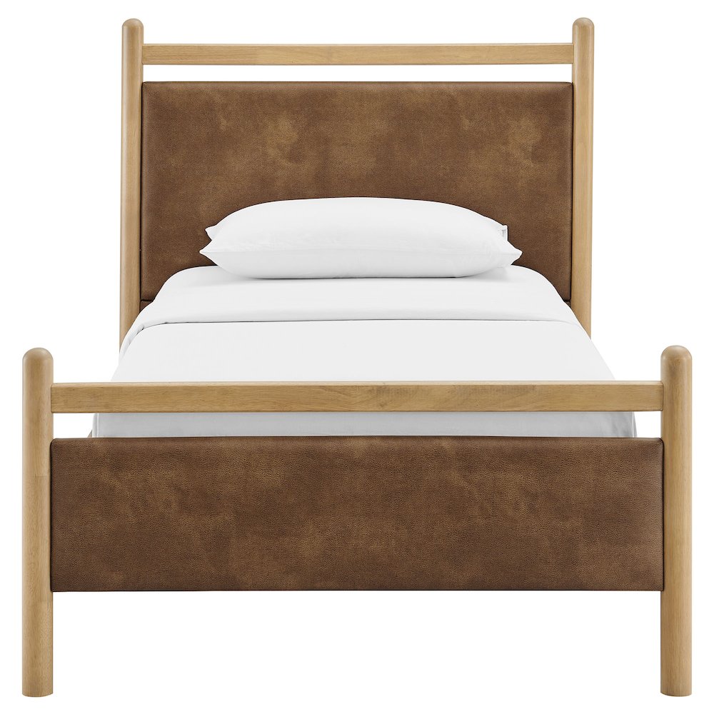 Ginny Twin Size Vegan Leather Platform Bed Frame