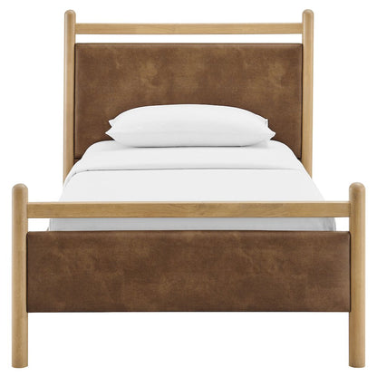 Ginny Twin Size Vegan Leather Platform Bed Frame