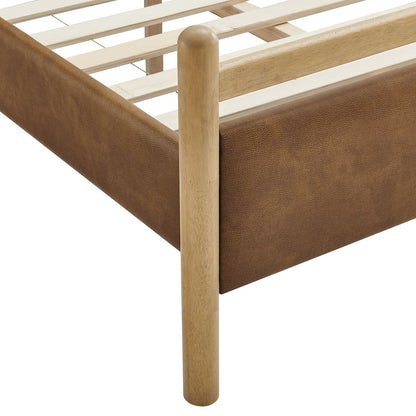 Ginny Twin Size Vegan Leather Platform Bed Frame