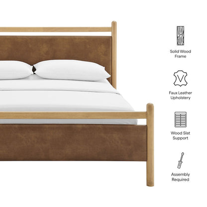 Ginny Full Size Vegan Leather Platform Bed Frame