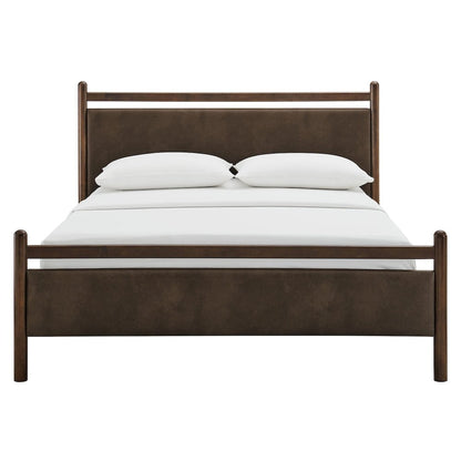 Ginny Queen Size Vegan Leather Platform Bed Frame