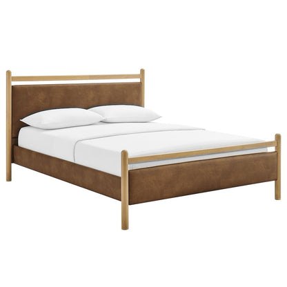 Ginny King Size Vegan Leather Platform Bed Frame