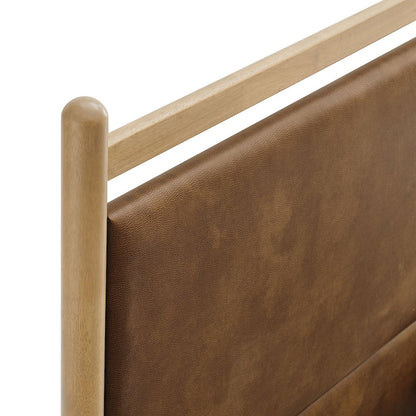Ginny King Size Vegan Leather Platform Bed Frame