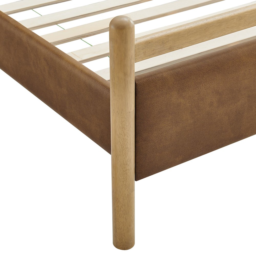 Ginny King Size Vegan Leather Platform Bed Frame