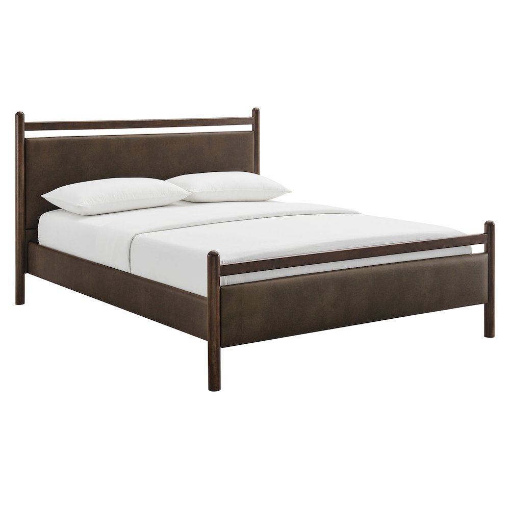 Ginny King Size Vegan Leather Platform Bed Frame