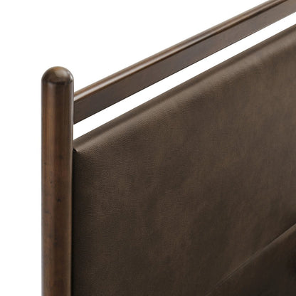 Ginny King Size Vegan Leather Platform Bed Frame