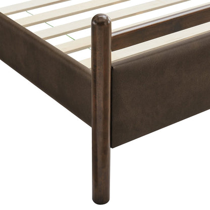 Ginny King Size Vegan Leather Platform Bed Frame