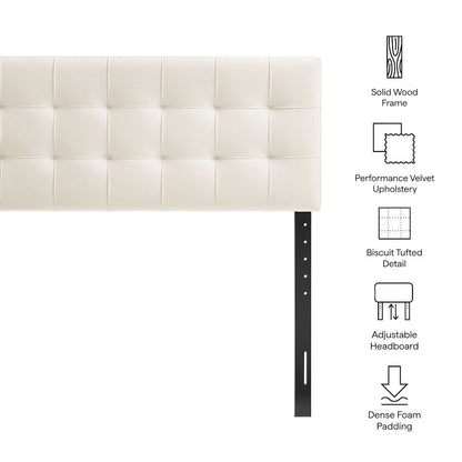 Lily Stain-Resistant Performance Velvet Full Size Headboard
