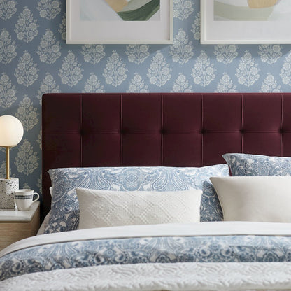 Lily Stain-Resistant Performance Velvet King Size Headboard