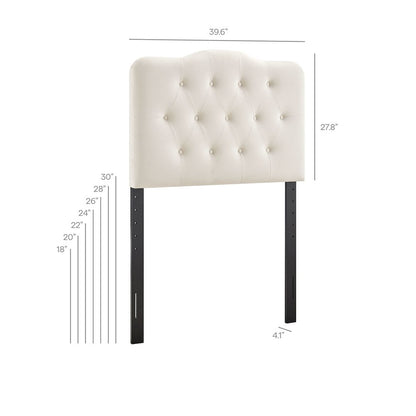Annabel Stain-Resistant Performance Velvet Twin Headboard