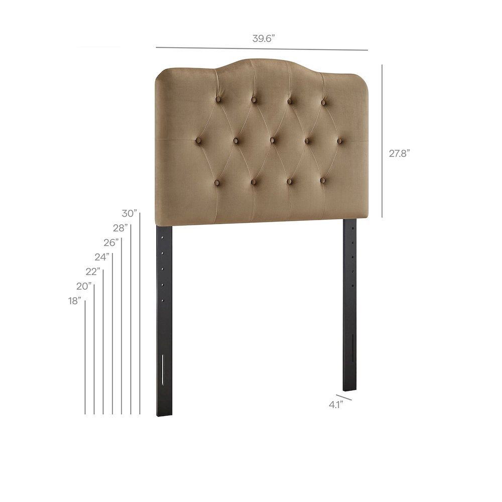 Annabel Stain-Resistant Performance Velvet Twin Headboard