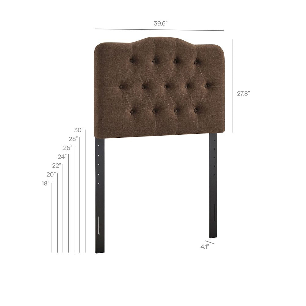 Annabel Premium Linen Blend Twin Headboard