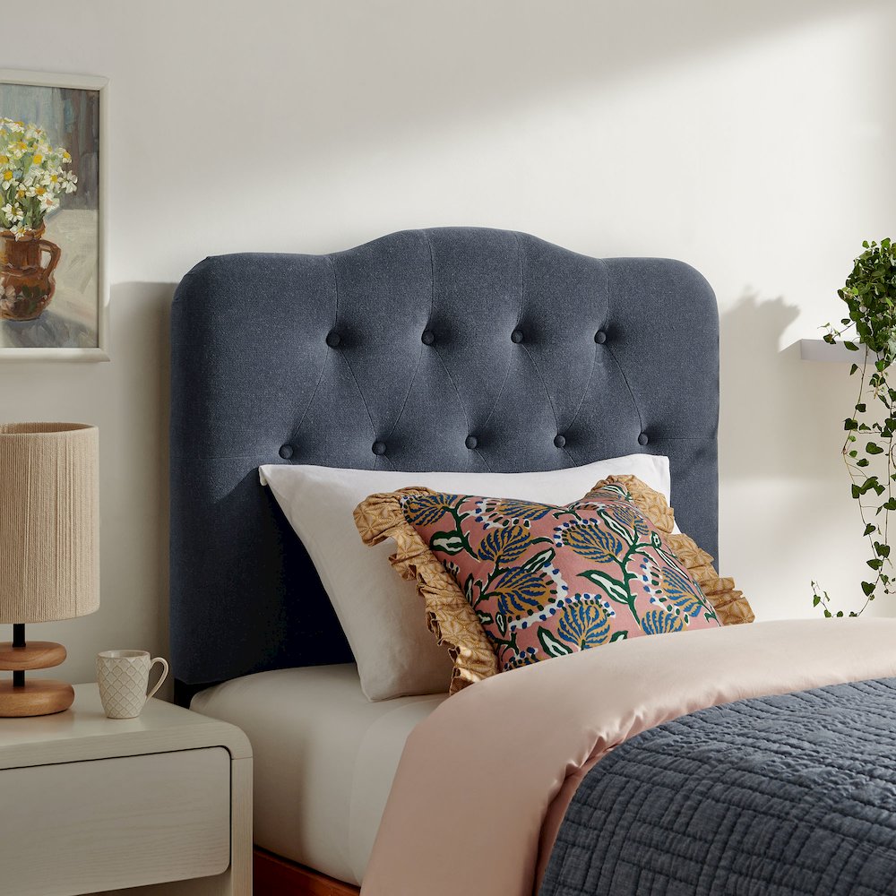 Annabel Premium Linen Blend Twin Headboard