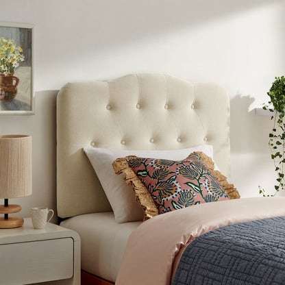 Annabel Premium Linen Blend Twin Headboard