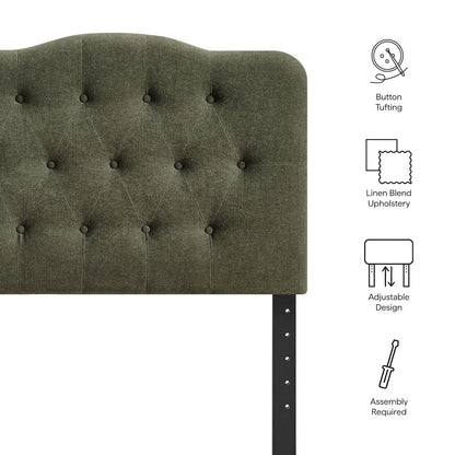 Annabel Premium Linen Blend Twin Headboard
