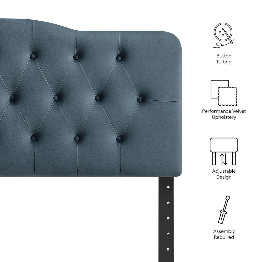 Annabel Stain-Resistant Performance Velvet Full Headboard