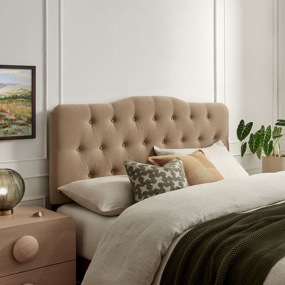 Annabel Premium Linen Blend Full Headboard